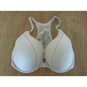 Victoria's Secret Body by Victoria Perfect Shape Bra 32DDD White Lace Racerback